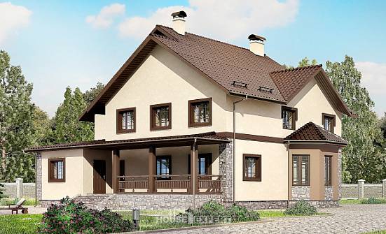 265-003-Л Проект двухэтажного дома, большой коттедж из пеноблока Калининград | Проекты домов от House Expert