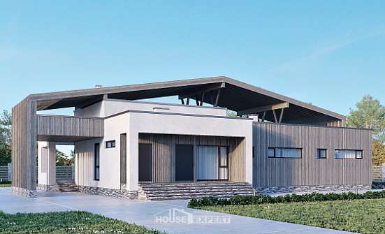 170-011-Л Проект одноэтажного дома, скромный дом из кирпича Гусев | Проекты домов от House Expert