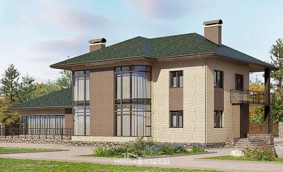 305-003-П Проект двухэтажного дома, уютный домик из бризолита Гусев | Проекты домов от House Expert
