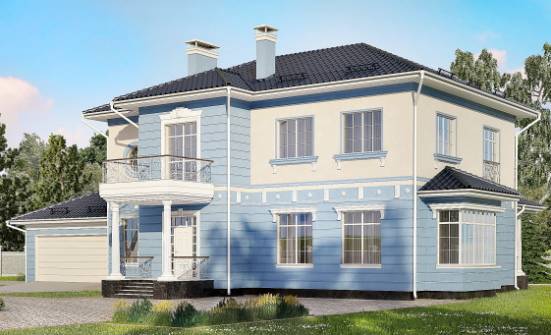 285-003-Л Проект двухэтажного дома, гараж, красивый дом из кирпича Гусев | Проекты домов от House Expert