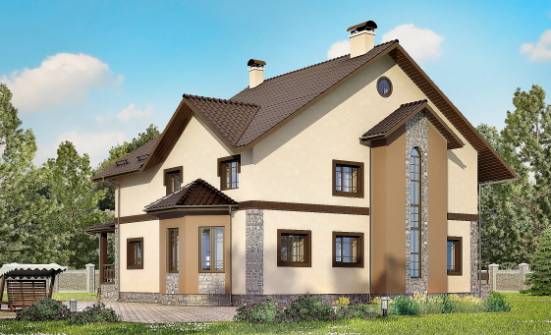265-003-Л Проект двухэтажного дома, большой коттедж из пеноблока Калининград | Проекты домов от House Expert
