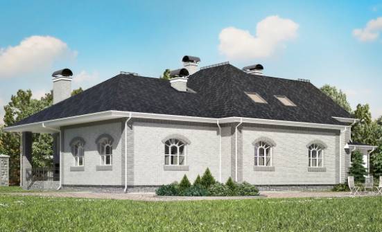 385-001-П Проект двухэтажного дома с мансардой и гаражом, современный загородный дом из пеноблока Калининград | Проекты домов от House Expert