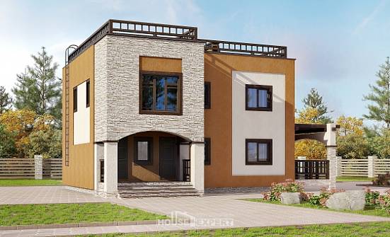 150-010-Л Проект двухэтажного дома, красивый загородный дом из кирпича Калининград | Проекты домов от House Expert