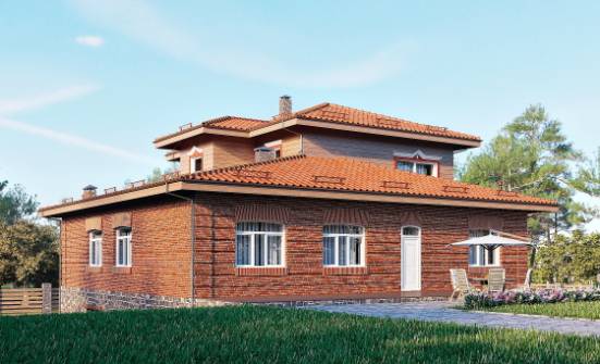 380-002-Л Проект трехэтажного дома, гараж, красивый дом из кирпича Калининград | Проекты домов от House Expert