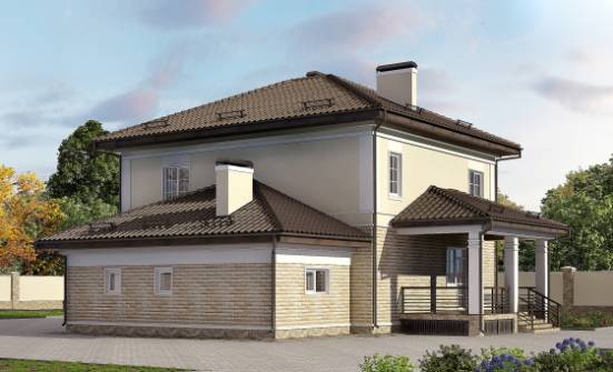 220-007-П Проект двухэтажного дома, гараж, простой домик из кирпича Советск | Проекты домов от House Expert