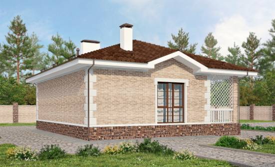 065-002-П Проект бани из кирпича Советск | Проекты одноэтажных домов от House Expert