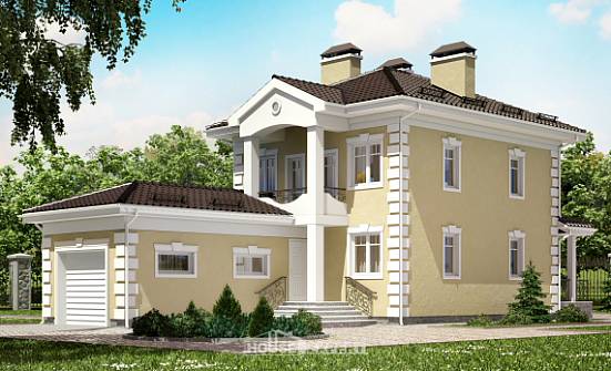 150-006-Л Проект двухэтажного дома, гараж, уютный дом из теплоблока Калининград | Проекты домов от House Expert