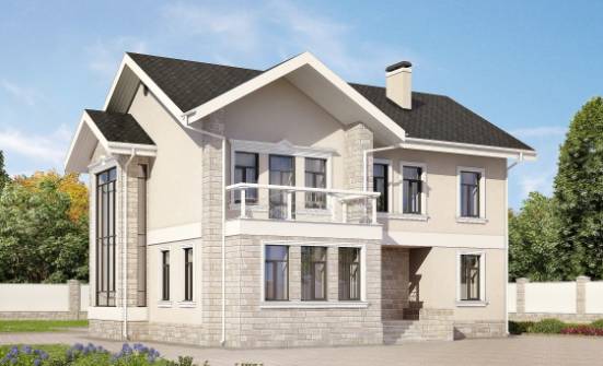 170-008-Л Проект двухэтажного дома, доступный домик из арболита Гусев | Проекты домов от House Expert