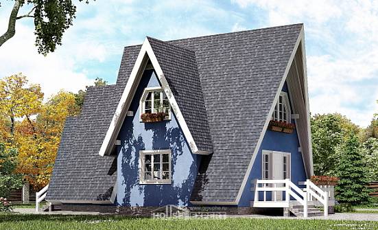 100-002-П Проект двухэтажного дома мансардой, небольшой домик из дерева Гусев | Проекты домов от House Expert