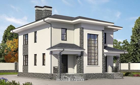 155-011-П Проект двухэтажного дома, экономичный дом из газобетона Советск | Проекты домов от House Expert