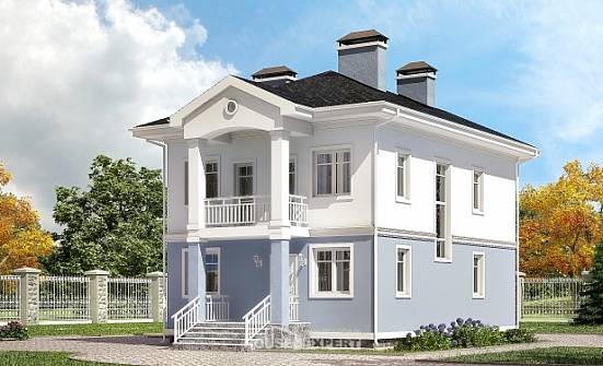 120-001-П Проект двухэтажного дома, современный загородный дом из бризолита Советск | Проекты домов от House Expert