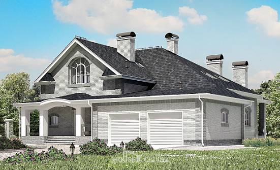 385-001-П Проект двухэтажного дома с мансардой и гаражом, современный загородный дом из пеноблока Калининград | Проекты домов от House Expert