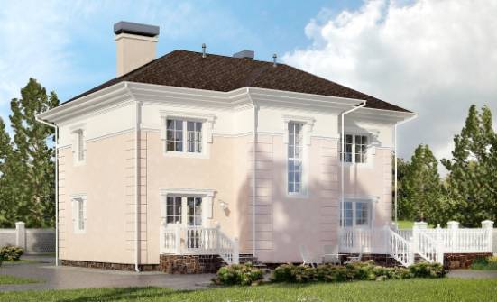 155-005-Л Проект двухэтажного дома, бюджетный загородный дом из бризолита Калининград | Проекты домов от House Expert