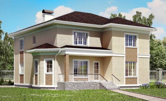 335-001-Л Проект двухэтажного дома, гараж, просторный коттедж из кирпича Советск | Проекты домов от House Expert