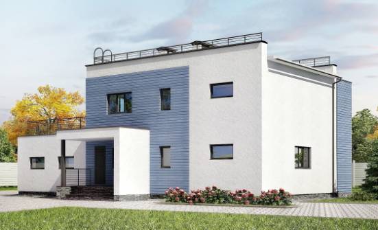 180-012-Л Проект двухэтажного дома и гаражом, уютный коттедж из кирпича Гусев | Проекты домов от House Expert