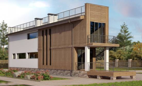 100-003-Л Проект двухэтажного дома, экономичный загородный дом из керамзитобетонных блоков Советск | Проекты домов от House Expert