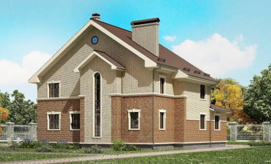 300-004-Л Проект двухэтажного дома, просторный коттедж из пеноблока Советск | Проекты домов от House Expert