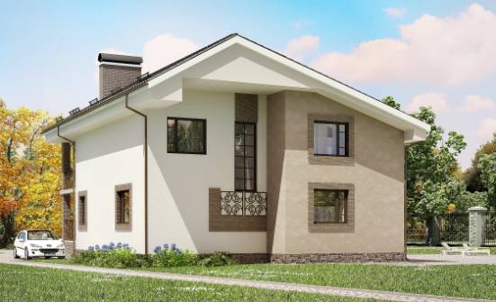 210-003-П Проект двухэтажного дома мансардой, просторный дом из газосиликатных блоков Калининград | Проекты домов от House Expert