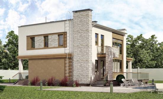 185-001-П Проект двухэтажного дома, красивый коттедж из бризолита Гусев | Проекты домов от House Expert