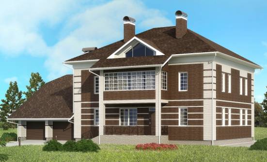 505-002-Л Проект трехэтажного дома и гаражом, классический дом из кирпича Советск | Проекты домов от House Expert