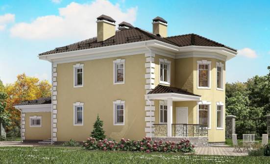 150-006-Л Проект двухэтажного дома, гараж, уютный дом из теплоблока Калининград | Проекты домов от House Expert