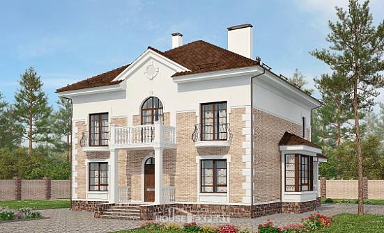 220-008-П Проект двухэтажного дома, просторный домик из кирпича Советск | Проекты домов от House Expert