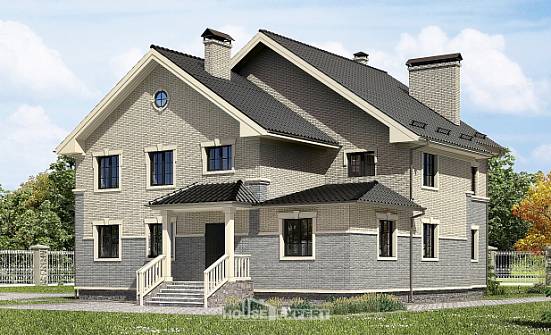 300-004-П Проект двухэтажного дома, большой коттедж из твинблока Советск | Проекты домов от House Expert