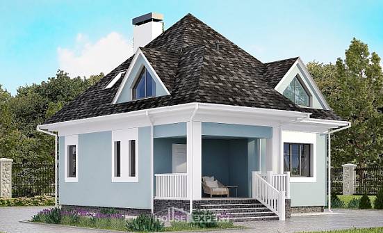110-001-Л Проект двухэтажного дома мансардой, уютный загородный дом из бризолита Гусев | Проекты домов от House Expert