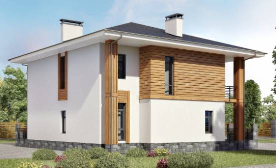 180-015-П Проект двухэтажного дома, компактный загородный дом из теплоблока Советск | Проекты домов от House Expert