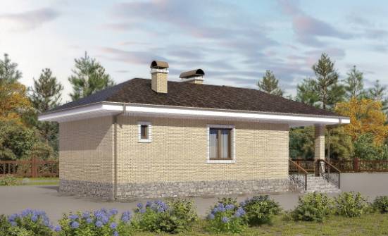 040-002-П Проект бани из теплоблока Калининград | Проекты одноэтажных домов от House Expert