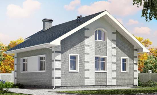 115-001-Л Проект двухэтажного дома мансардой, красивый загородный дом из блока Гусев | Проекты домов от House Expert