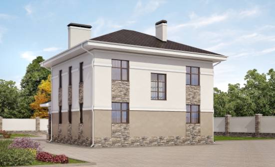 150-014-П Проект двухэтажного дома, уютный коттедж из газосиликатных блоков Гусев | Проекты домов от House Expert