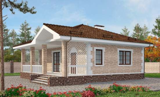 065-002-П Проект бани из кирпича Советск | Проекты одноэтажных домов от House Expert