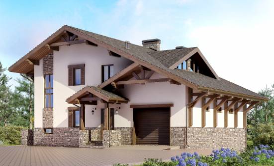 305-002-Л Проект трехэтажного дома с мансардой, огромный дом из кирпича Советск | Проекты домов от House Expert