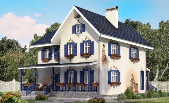 180-003-П Проект двухэтажного дома, красивый загородный дом из кирпича Советск | Проекты домов от House Expert