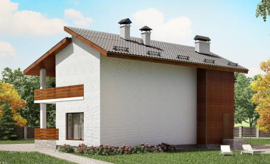 180-009-П Проект двухэтажного дома с мансардой, уютный коттедж из кирпича Советск | Проекты домов от House Expert