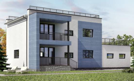 180-012-Л Проект двухэтажного дома и гаражом, уютный коттедж из кирпича Гусев | Проекты домов от House Expert