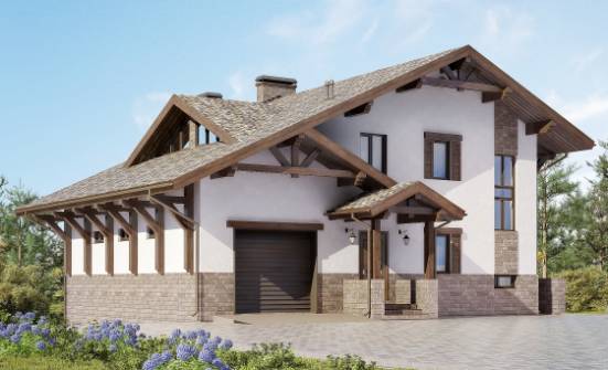 305-002-П Проект трехэтажного дома мансардой, красивый дом из кирпича Гусев | Проекты домов от House Expert