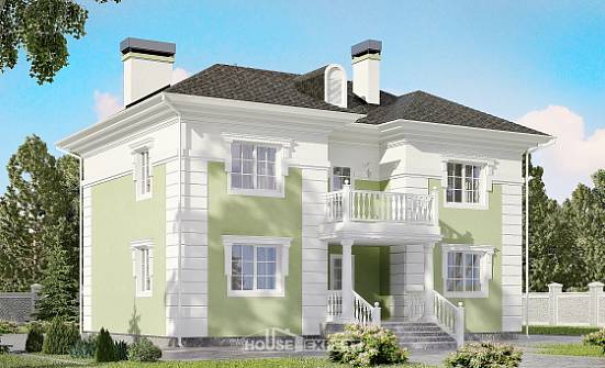 155-005-П Проект двухэтажного дома, классический коттедж из газосиликатных блоков Гусев | Проекты домов от House Expert