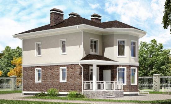 120-001-Л Проект трехэтажного дома, современный загородный дом из поризованных блоков Калининград | Проекты домов от House Expert