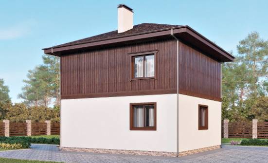 100-006-Л Проект двухэтажного дома, небольшой дом из керамзитобетонных блоков Калининград | Проекты домов от House Expert