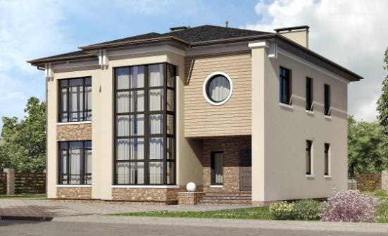 300-005-Л Проект двухэтажного дома, классический коттедж из кирпича Гусев | Проекты домов от House Expert
