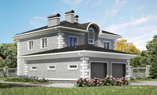 245-004-Л Проект двухэтажного дома, гараж, современный загородный дом из кирпича Калининград | Проекты домов от House Expert