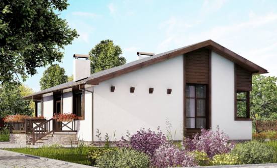 110-003-П Проект одноэтажного дома, скромный загородный дом из газосиликатных блоков Калининград | Проекты домов от House Expert