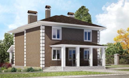 185-002-П Проект двухэтажного дома, красивый дом из арболита Калининград | Проекты домов от House Expert
