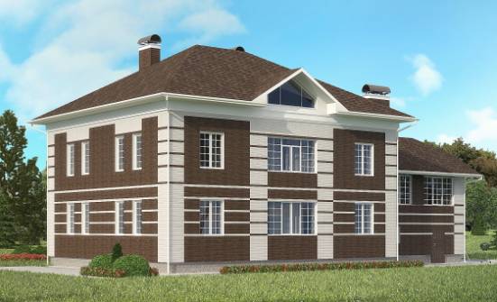 505-002-Л Проект трехэтажного дома и гаражом, классический дом из кирпича Советск | Проекты домов от House Expert