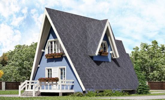 100-002-П Проект двухэтажного дома мансардой, небольшой домик из дерева Гусев | Проекты домов от House Expert