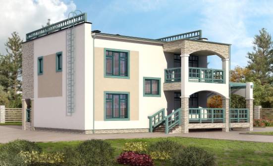 150-010-П Проект двухэтажного дома, компактный загородный дом из кирпича Советск | Проекты домов от House Expert