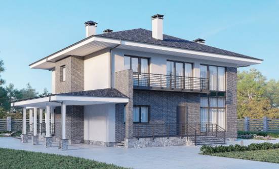 250-004-Л Проект двухэтажного дома, просторный домик из керамзитобетонных блоков Калининград | Проекты домов от House Expert