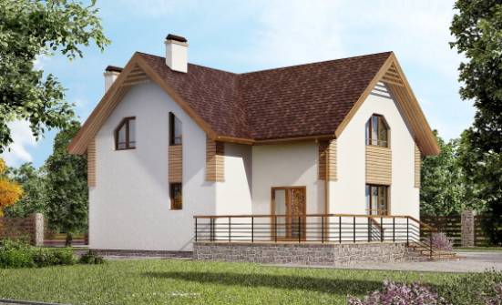 150-009-П  Проект двухэтажного дома мансардный этаж, простой загородный дом из бризолита Советск | Проекты домов от House Expert